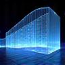 Complex 3D wireframe model of an acoustic space with sound wave patterns, representing detailed venue analysis.