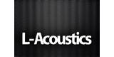 L-Acoustics logo in white on a dark background
