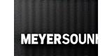 Meyer Sound logo in white on a dark background